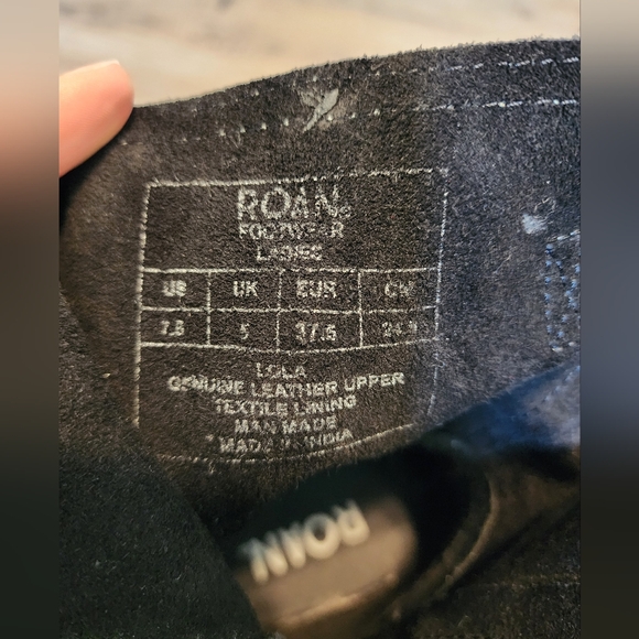 ROAN by Bed Stu Lola Suede Leather Boots Black - Size 7-1/2 - EUC - Picture 4 of 9